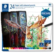 BARVE LESA 24BARV METALNA ŠKATLA SUPER MEHKA OBLIKA POTOVANJA STAEDTLER 149C M24 * DO RAZPRODAJE ZALOG