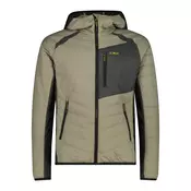 CMP MAN JACKET HYBRID FIX HOOD, moška pohodna jakna, zelena 36Z5007