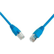 SOLARIX povezovalni kabel CAT6 SFTP PVC 1m, modri, odporen proti zatikanju