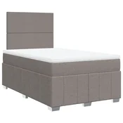 Vidaxl Box spring postelja z vzmetnico taupe 120x200 cm blago