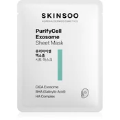 SKINSOO PurifyCell Exosome Sheet Mask pomirjevalna tekstilna maska 22 g
