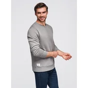 OMBRE Moška majica z okroglim vratom BASIC siva MDN125410 XXL