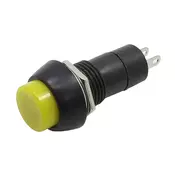 Taster prekidac plasticni 3A/250V žuti okrugli, fi=12mm