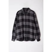 Trendyol Large Size Black Winter Checkered Lumberjack Shirt
