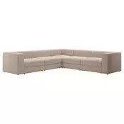 JÄTTEBO Modularna ugaona sofa 6-sed, Samsala sivo-bež