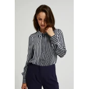 Womens striped shirt MOODO - black