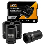 JCB Set dubokih udarnih nastavaka 1 Cr-Mo 6-krakih 4 dijela 27-36