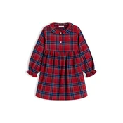 TOMMY HILFIGER Obleka temno modra/burgund/češnjevo rdeča/bela