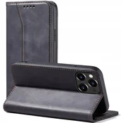 HURTEL Magnetni ovitek Fancy Case za iPhone 13 Pro Max, ovitek s kartico in denarnico, črne barve