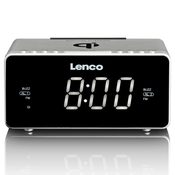 Lenco CR-550, Radiowecker, FM, Silber