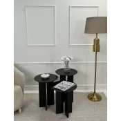 Hanah Home Set klub stolova Leo, 2 komada, Crni