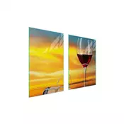 shumee ZAŠČITNI KROŽNIK IZ STEKLENA ZA KUHINJO 65x52 ZA VINO