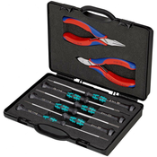 Knipex 8-delni set; klešta/secice i 6 Wera preciznih odvijaca (00 20 18)