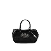 Juicy Couture Ročna torbica TWIG NARRATIVE črna / srebrna