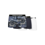 Organic Boxer Shorts 3-Pack Scarf Navy+Navy+White