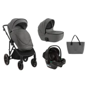 KikkaBoo Kolica Thea 3in1 set sa autosedištem I-Prime I-size i tvrdom korpom Grey (KKB20135 SET)