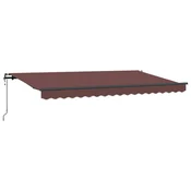 Vidaxl Retraktilna tenda Rjava 400 x 200 cm blago