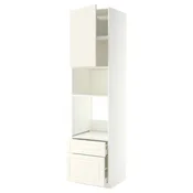 METOD / MAXIMERA Visoki element za ugradb uredaje, bijela/Bodbyn krem, 60x60x240 cm