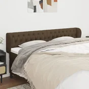 vidaXL vidaXL Vzglavje z ušesi temno rjavo 203x23x78/88 cm blago, (20738714)