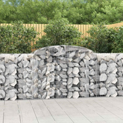 Lucne gabionske košare 17kom 300x50x100/120cm pocincano željezo
