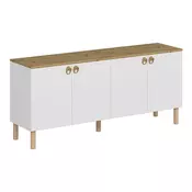 Omarica Kailua 2693 Bela, Hrast, 81x180x45cm, Iverna plošča, MDF plošča