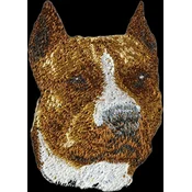 shumee Ameriški staffordshire terier, Amstaff, Amstaf - našitek v obliki psa, vezeni našitek, edinstvena dekoracija nahrbtnika znamke Art-Dog