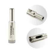 shumee Diamantni sveder za luknje za mokro kamenino, steklo, ploščice, 10 mm titan