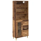 Vidaxl Visok predalnik Star les 69,5 x 34 x 180 cm Konstruiran les