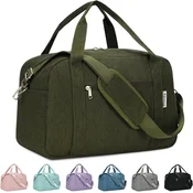 Nikcorp Putna torba rucna prtljaga Putna torba 45x35x20 cm vodootporna 25 L Army Green Easyjet torba za avion pod sjedalom odvojivi remen odjeljak za mokre stvari
