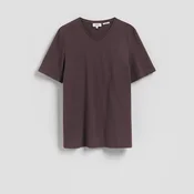Reserved - Regular fit majica kratkih rukava s mešavinom lana
