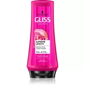 , Schwarzkopf Gliss Supreme Length Protection Conditioner 200 ml zaščitni balzam za dolge lase, nagnjene k poškodbam in razcepljenim koncem za ženske