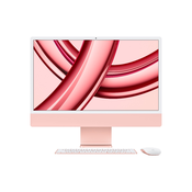 Apple iMac Apple M M3 59,7 cm (23.5") 4480 x 2520 pikseli Racunalo sve u jednom 8 GB 256 GB SSD macOS Sonoma Wi-Fi 6E (802.11ax) Ružicasto