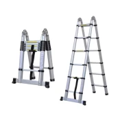MXM Dvojna teleskopska lestev s sklepom - 3,8 m, aluminij