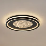 Lucande LED stropna svetilka Tillian, črna/zlata, 50 cm, z možnostjo zatemnitve - Dnevna soba/jedilnica - Sodobni - črna, zlata, bela - Kovina