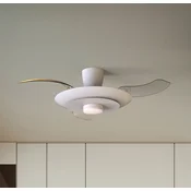 Mantra Iluminación LED stropni ventilator Kyoto, bel, DC, tih, CCT, 106 cm - Dnevna soba/jedilnica - Sodobni - Kovina