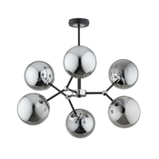 Viseći luster FOTON 6xE14/40W/230V crna/siva