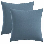 Vidaxl Prevleka za blazino 2 kos HEERLEN Jeans modra 30 x 30 cm Blago