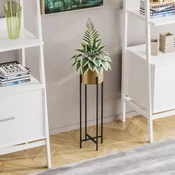 Aberto Design Dekorativna saksija GED-025-A, 23x78x23 cm, O 20 cm,, Crno-zlatna