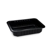 Skleda za jedilni list (PP) nerazdeljena črna 227 x 178 x 50 mm 1400 ml [4 x 80 kosov]