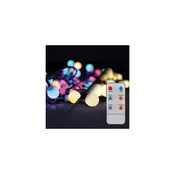 LED RGB Prigušive božicne lampice vanjske 15m 100xLED/230V + daljinski upravljac