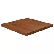 Cetvrtasta stolna ploca tamnosmeda 70x70x4 cm tretirani hrast