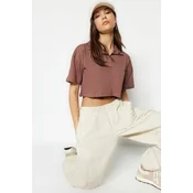 Trendyol Milla Ženska majica TWOSS22TS0241, Braon
