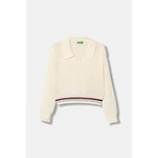 Otroški pulover United Colors of Benetton bež barva, 1270Q3009