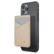 Guess Portfel MagSafe Guess Saffiano - zlat