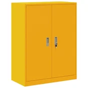 Vidaxl Omarica za shranjevanje Gorčična rumena 80 x 40 x 105 cm Jeklo