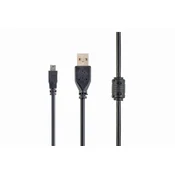 Gembird kabel miniusb 2.0 canon ferit 1,8 m črn - odprodaja
