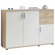 BOXXX komoda (120/84/35cm), bela-hrast sonoma