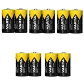 shumee VARTA SHD C cink-ogljikova baterija R14 za uro, radio, budilko, 2 kosa x 5