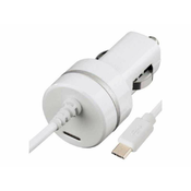 HAMA Auto punjac micro USB/ 1000 MAh/ 124576/ bela