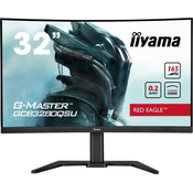 IIYAMA 32 ETE VA-panel Curved Gaming 1500R, G-Master Red Eagle, FreeSync, 2560x1440@144Hz, 350cd/m2, 1x DisplayPort, 2xHDMI, 0,2ms MPRT, Speakers, USB-HUB (2x 3.0), Black Tuner, 15cm Height Adj. Stand